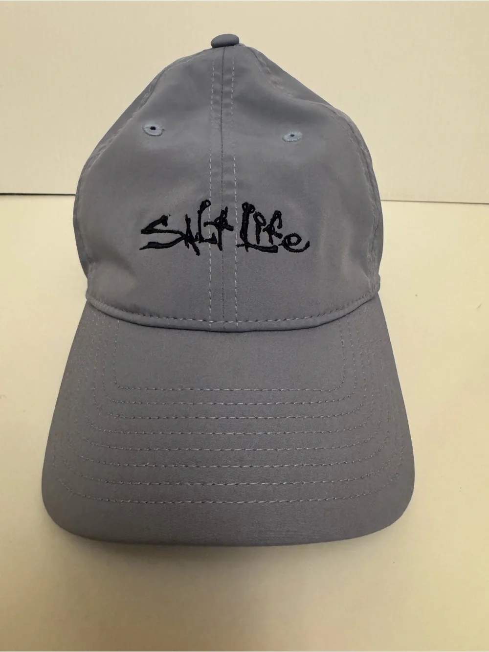 Salt Life Unisex Hat- Blue Gray Adjustable Navy Embroidered Logo Poly/Spandex